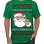 Santa Knows You've Been a Dumb Bitch Funny Vulgar Dirty Ugly Christmas Sweater Men's T-Shirt