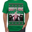 Daddy's Home Pink Suit, I'll Be Home for Christmas | Funny Santa Clause President Donald Trump Ugly Christmas Sweater Men's T-Shirt