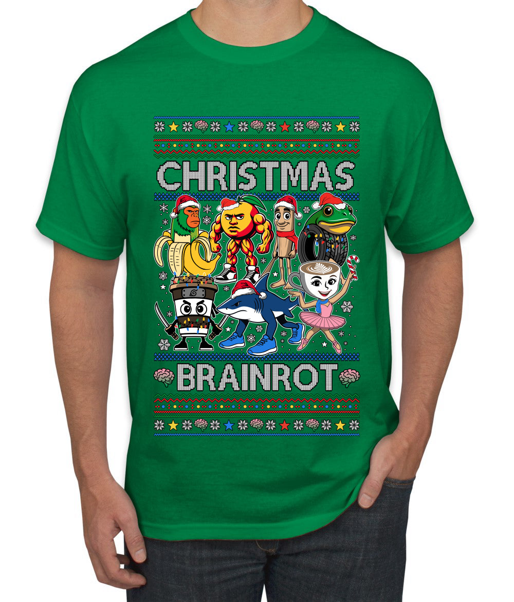 Christmas Brainrot, Ugly Christmas Sweater Men's T-Shirt