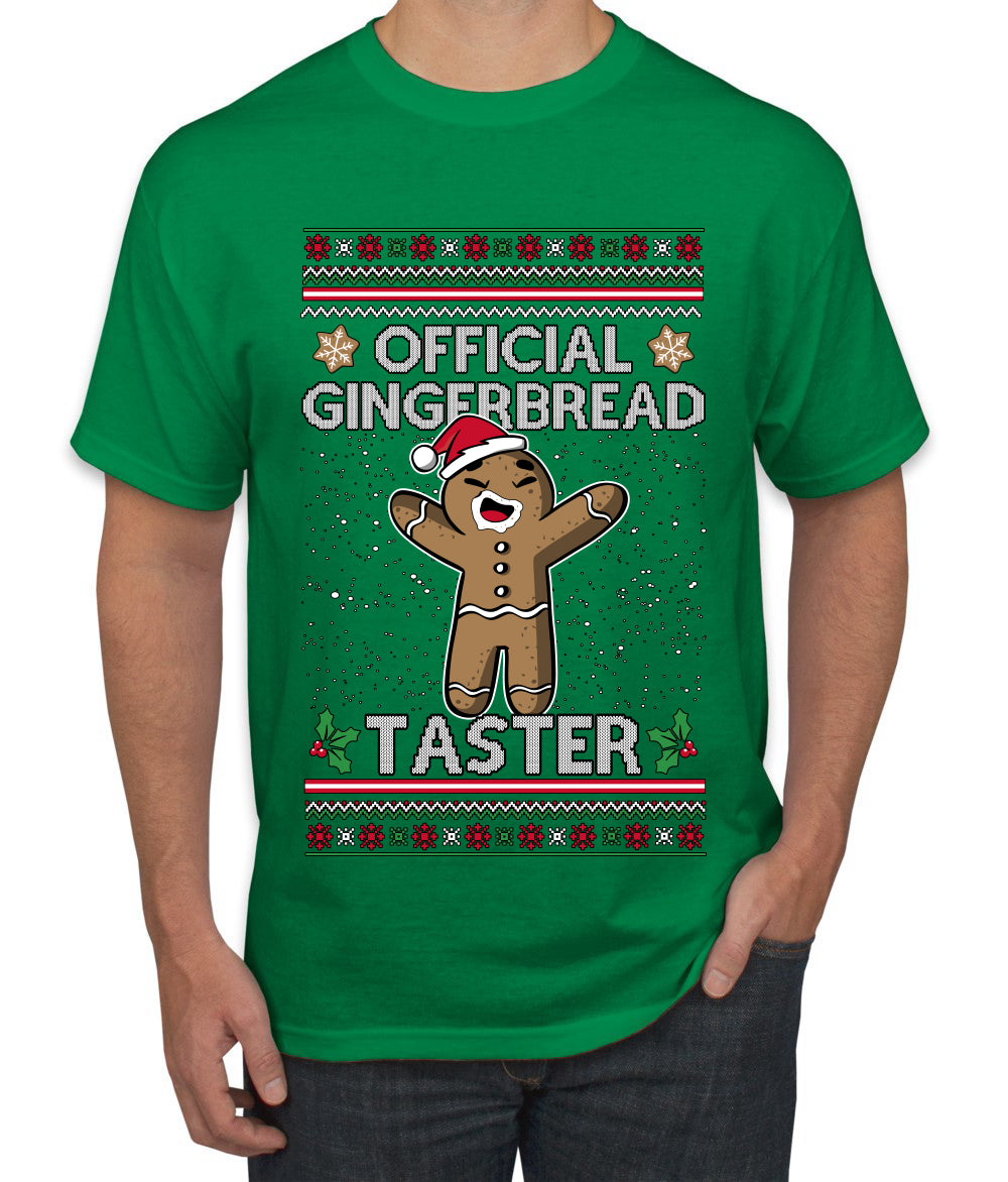 Official Gingerbread Taster, Ugly Christmas Sweater Unisex Unisex Men's T-Shirt
