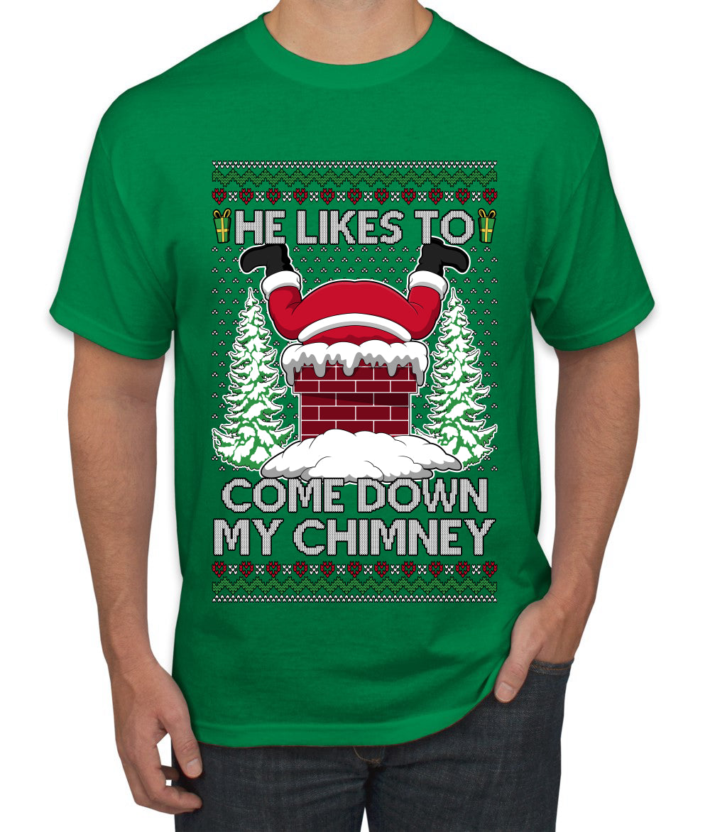 Come Down my Chimney Ugly Christmas Sweater Unisex Unisex Men's T-Shirt