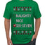 Naughty Nice 6 7 Checklist, Ugly Christmas Sweater Unisex Men's T-Shirt