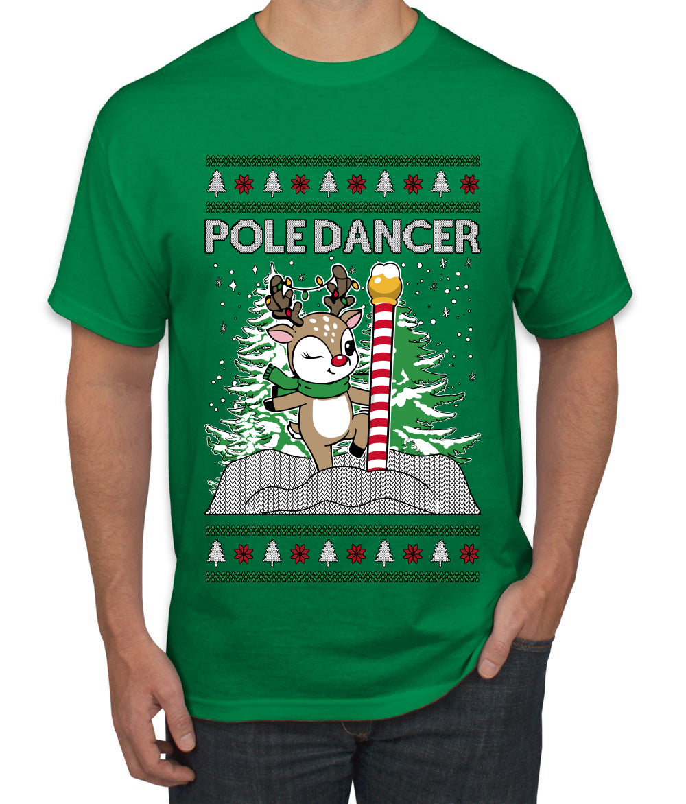 Pole Dancer, Ugly Christmas Sweater Unisex Men's T-Shirt