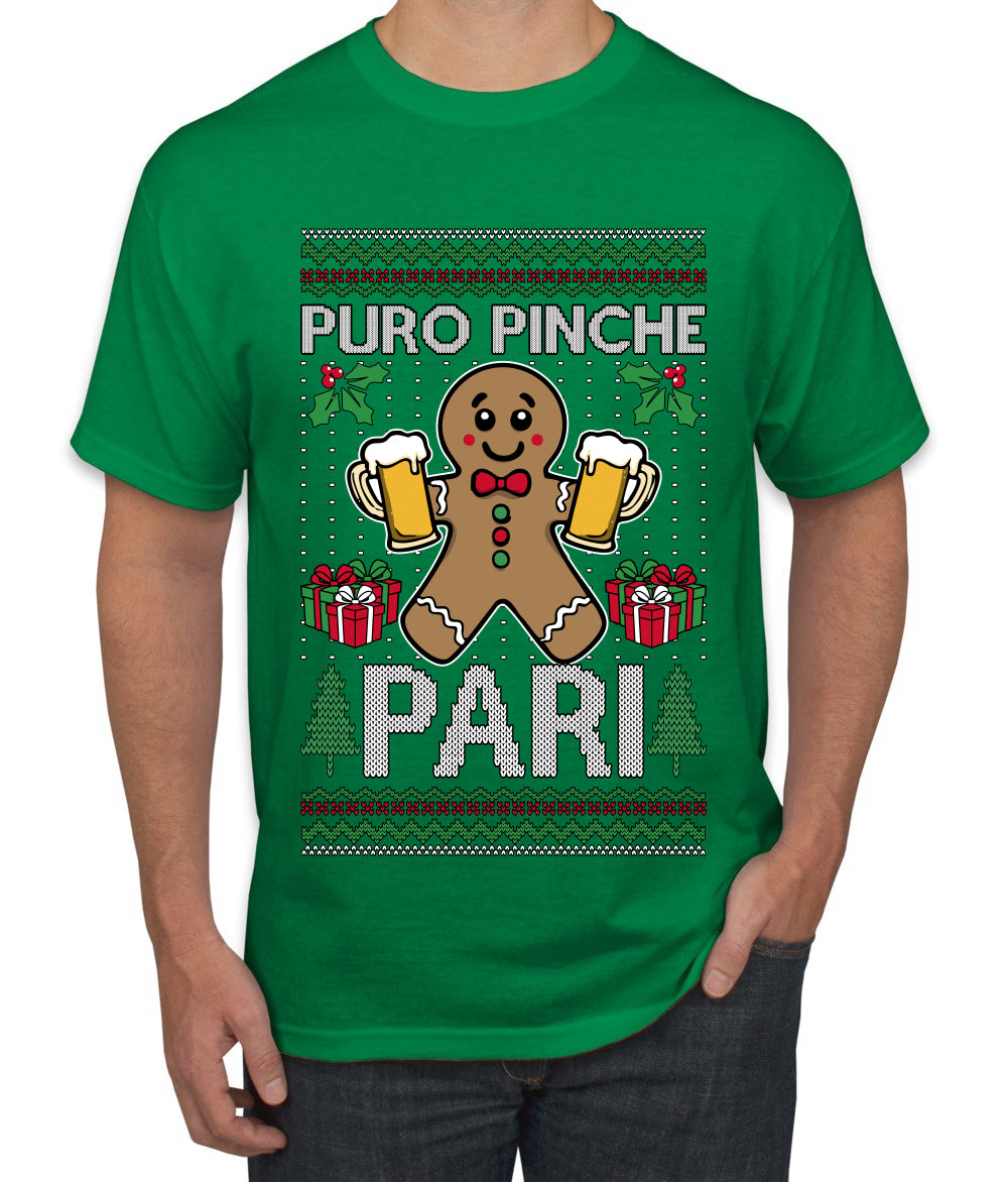 Puro Pinche Pari, Ugly Christmas Sweater Unisex Men's T-Shirt