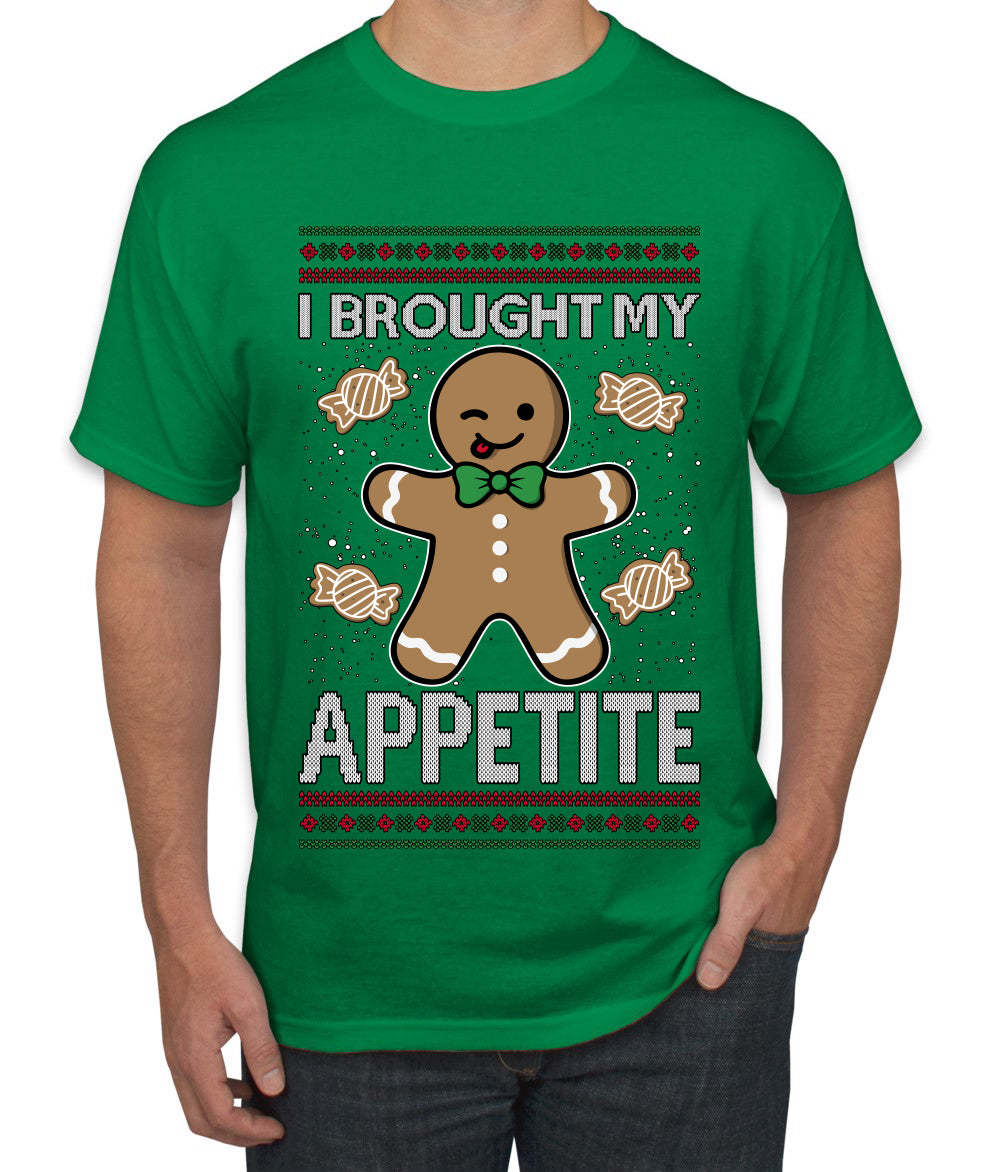 I Brought My Appetitie, Ugly Christmas Sweater Unisex Men's T-Shirt