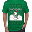 Snowman, Ugly Christmas Sweater Unisex Men's T-Shirt