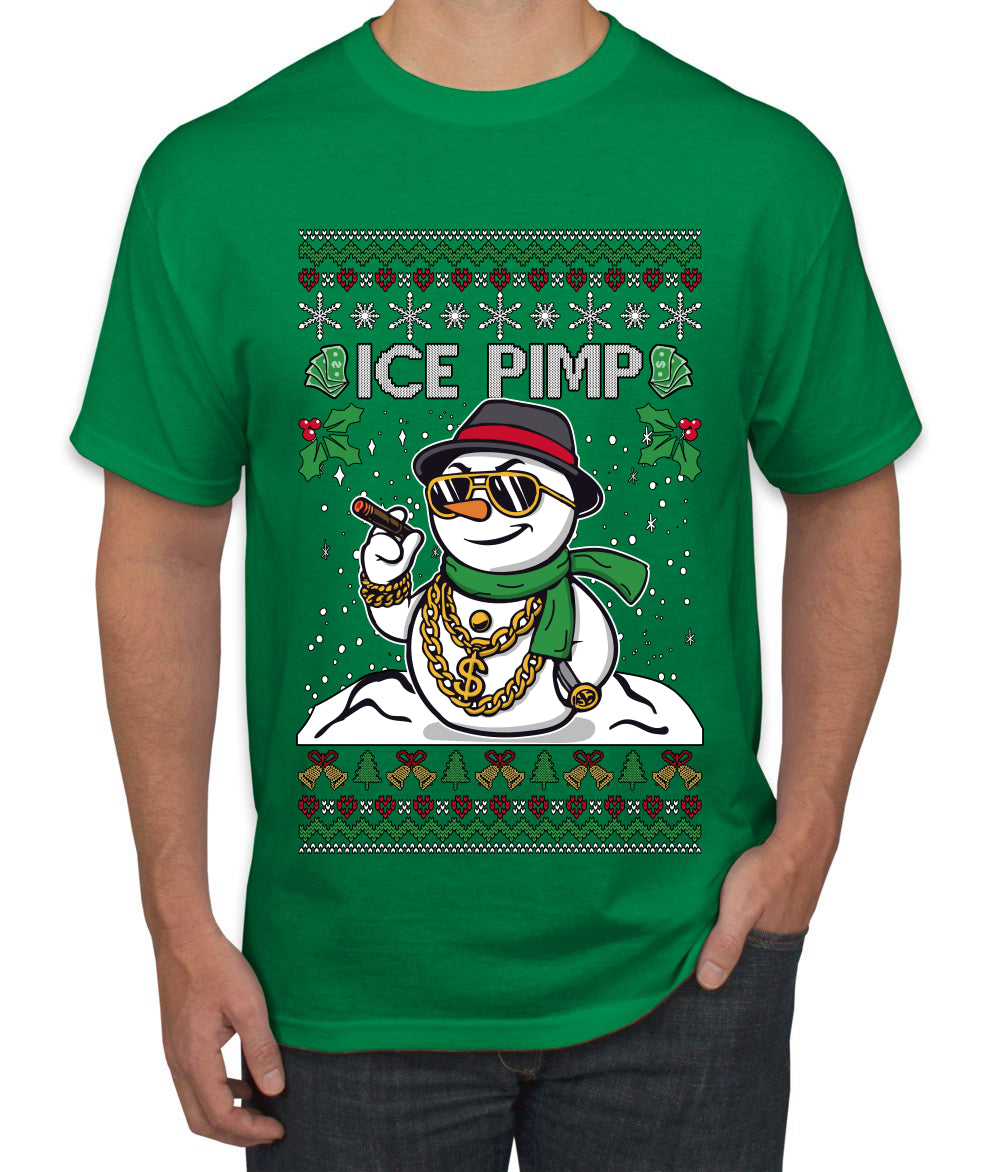 Ice Pimp, Ugly Christmas Sweater Unisex Men's T-Shirt