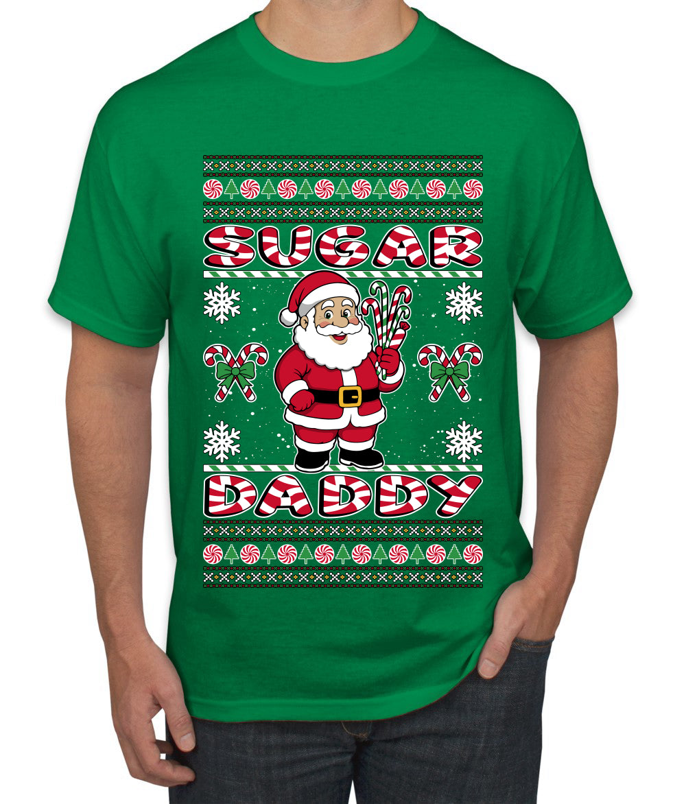 Sugar Daddy Santa, Ugly Christmas Sweater Unisex Men's T-Shirt