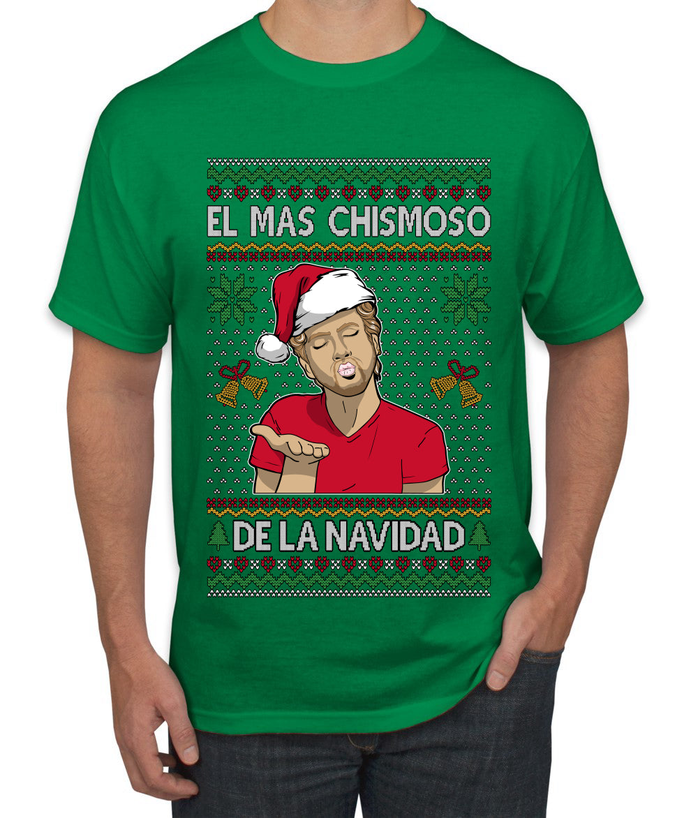 El Mas Chismoso De La Navidad, Ugly Christmas Sweater Unisex Men's T-Shirt