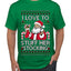 I Love To Stuff Her Stocking, Ugly Christmas Sweater Unisex Men's T-Shirt