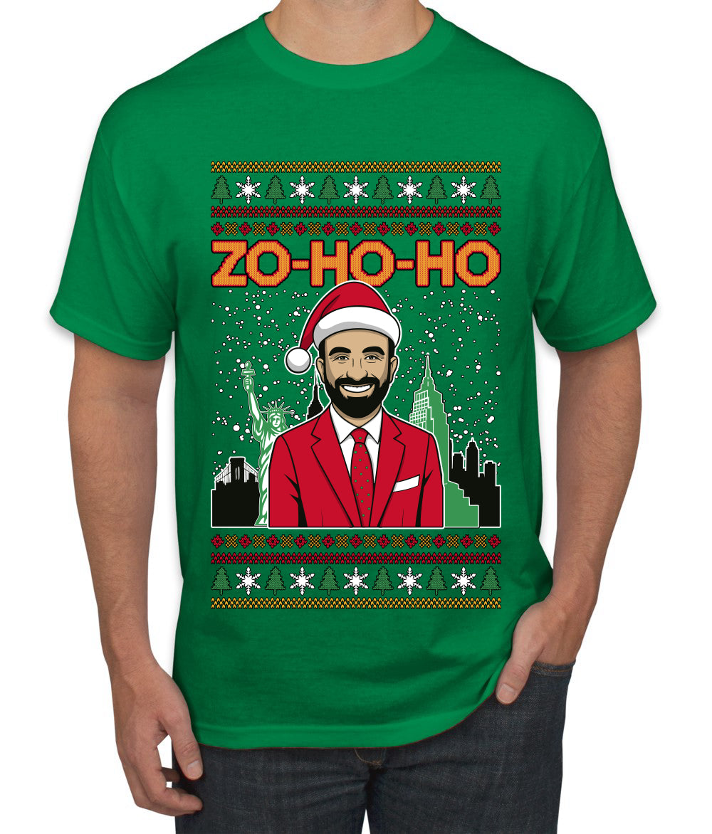 Zo Ho Ho Zohran Mamdani NYC, Ugly Christmas Sweater Unisex Men's T-Shirt