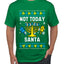 Not Today Santa Menorah Hanukkah, Ugly Christmas Sweater Unisex Men's T-Shirt