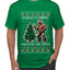 Squatching Through The Snow Bigfoot, Ugly Christmas Sweater Unisex Men's T-Shirt