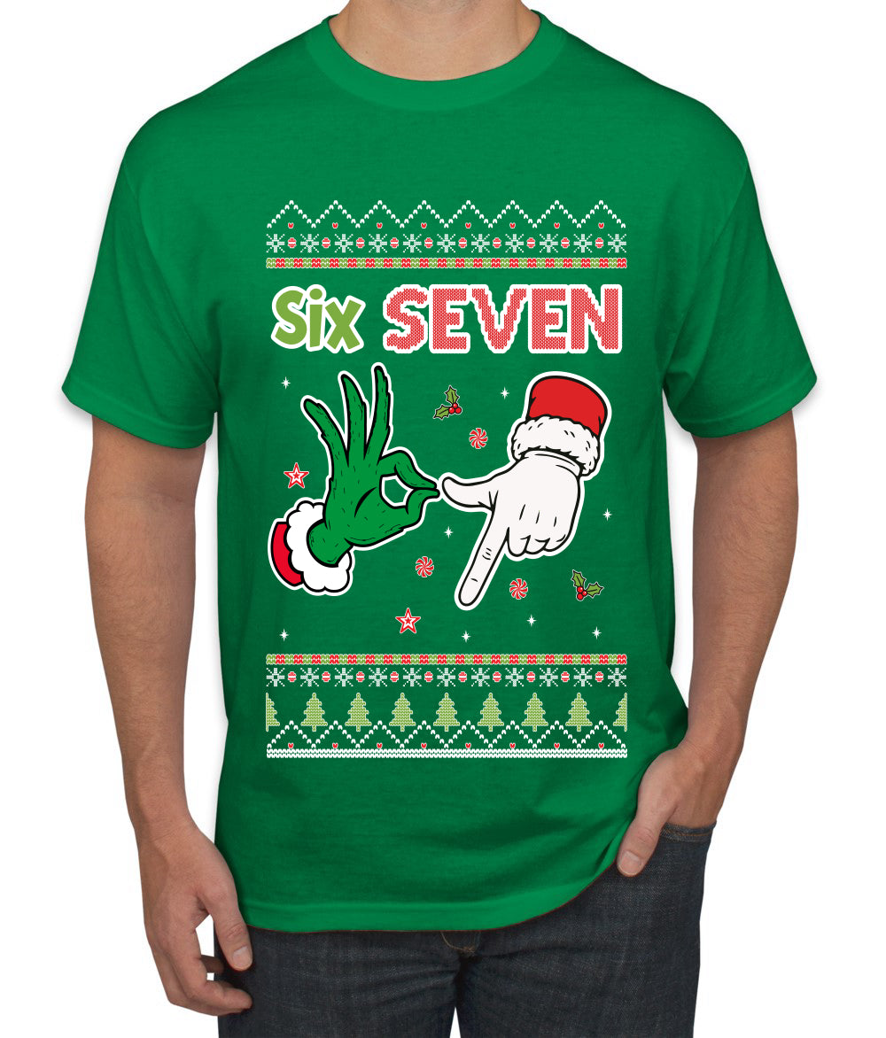 6 7 Christmas Hands, Ugly Christmas Sweater Unisex Men's T-Shirt