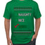 Naughty Nice, Irish, Irish Christmas, Ugly Christmas Sweater Unisex Men's T-Shirt
