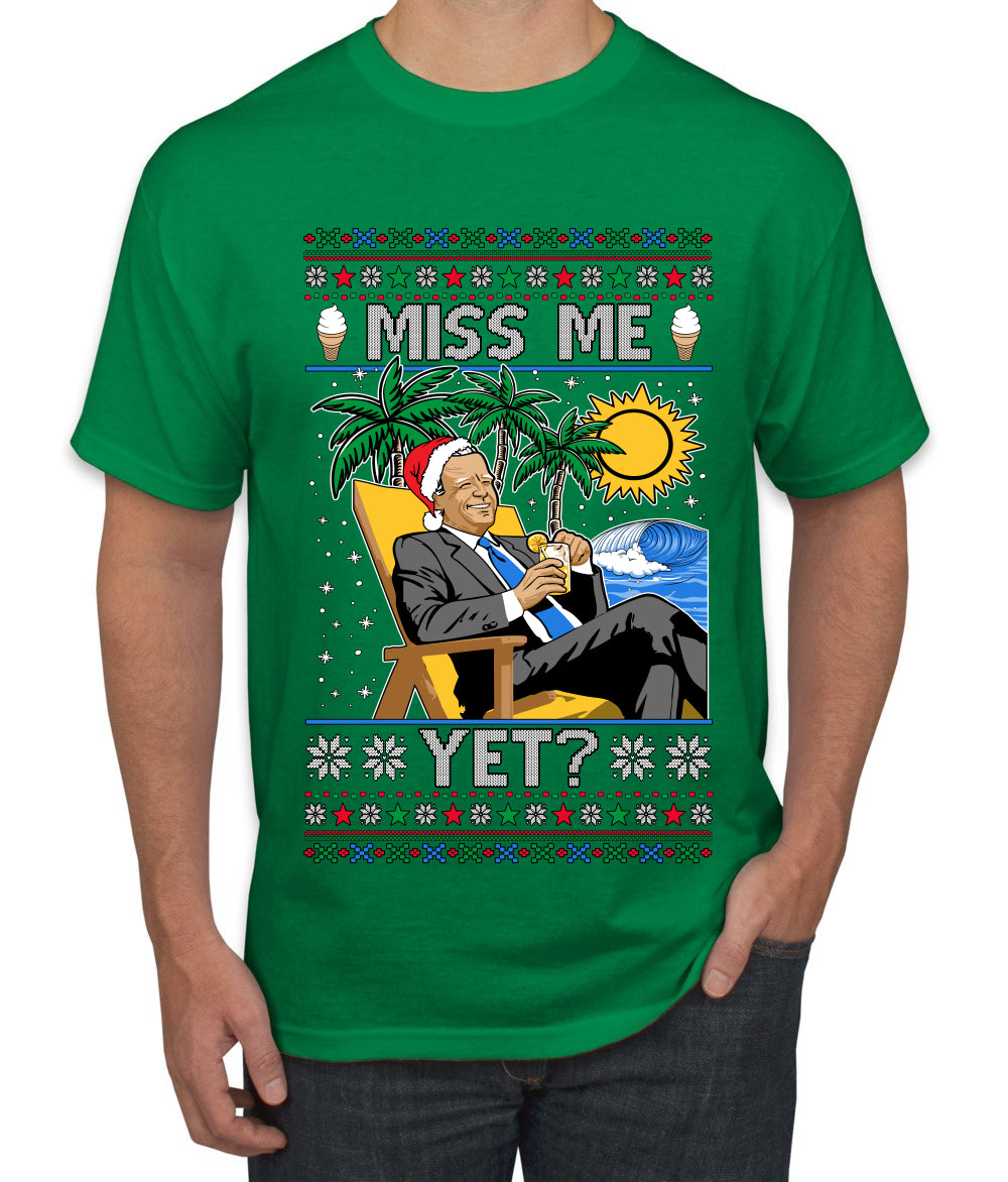 Miss Me Yet? President USA Design, Ugly Christmas Sweater Unisex Men's T-Shirt