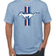 Ford Mustang Retro USA Vintage Logo Classic Bar Cars and Trucks Men's T-Shirt