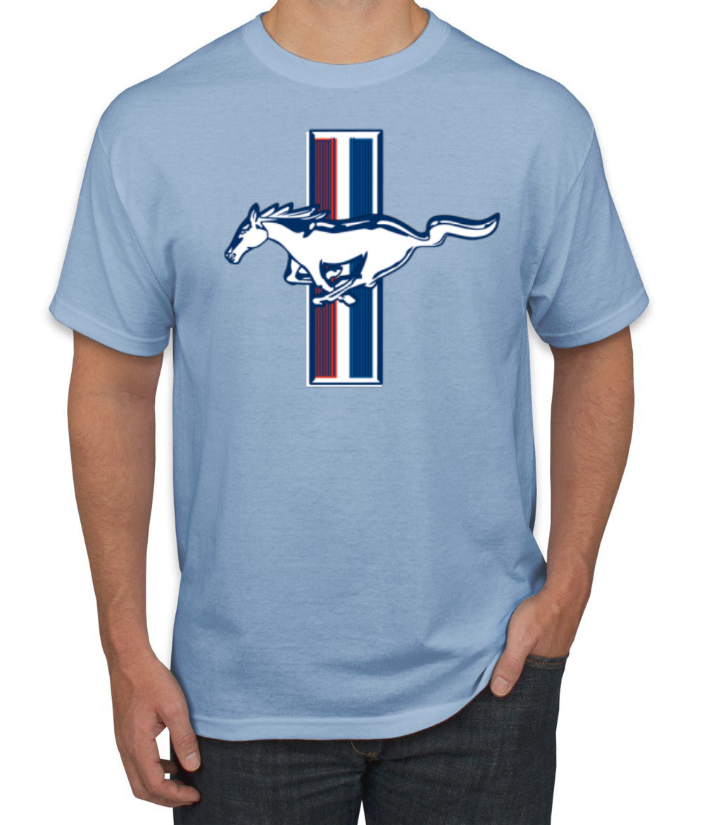 Ford Mustang Retro USA Vintage Logo Classic Bar Cars and Trucks Men's T-Shirt