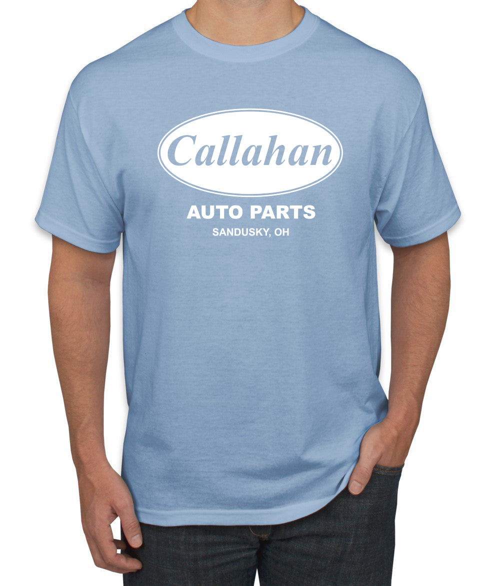 Callahan Auto Parts Sandusky Ohio Retro 90s Funny Tommy Boy Humor Men's T-Shirt