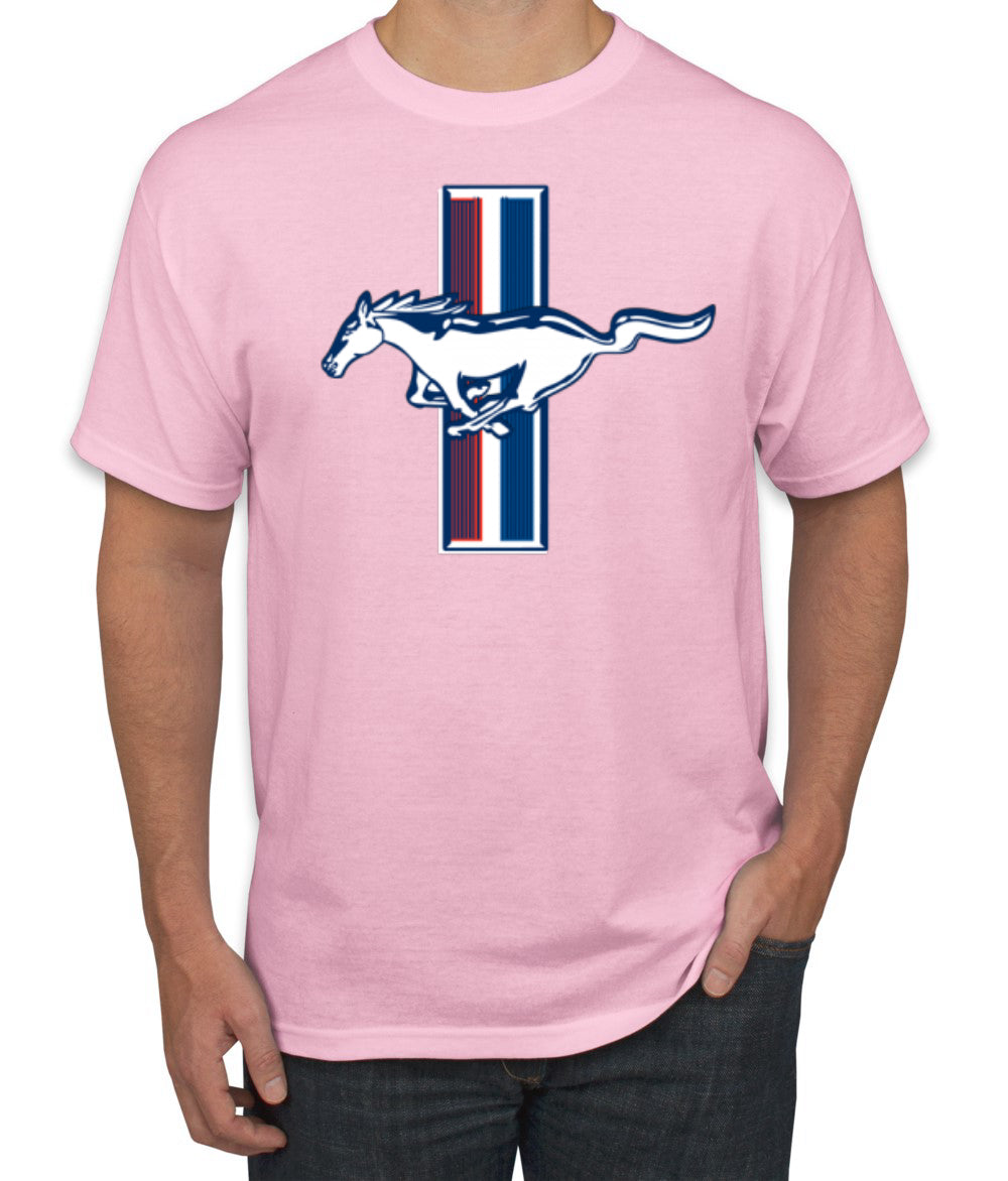 Ford Mustang Retro USA Vintage Logo Classic Bar Cars and Trucks Men's T-Shirt