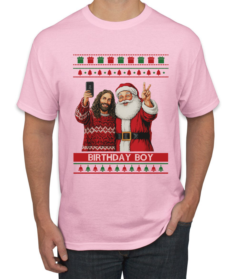 Birthday Boy Jesus, Ugly Christmas Sweater Unisex Men's T-Shirt