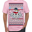 Frosty the Swoleman Funny Workout Lifting Snowman MovieUgly Christmas Sweater Men's T-Shirt