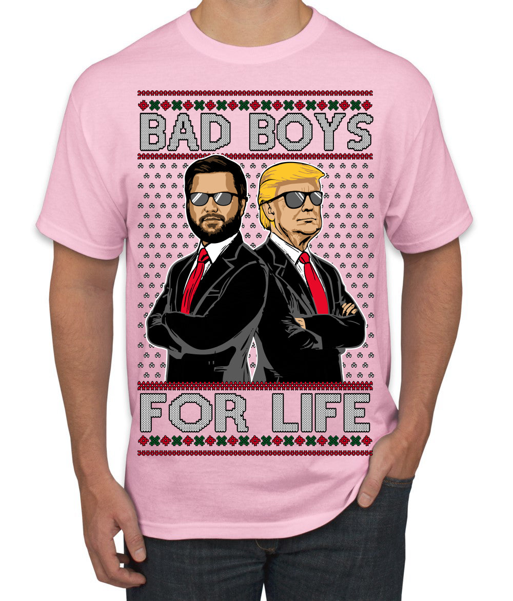Bad Boys for Life Donald Trump JD Vance Funny 90s Movie Ugly Christmas Sweater Men's T-Shirt