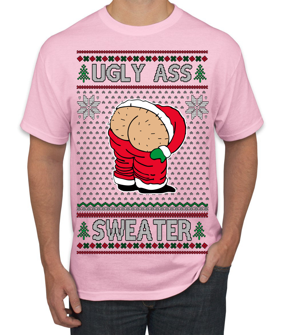 Ugly Ass Sweater Funny Santa Claus Butt Xmas Ugly Christmas Sweater Men's T-Shirt