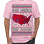 Make America Red Again USA Map Trump 2024 MAGA Ugly Christmas Sweater Men's T-Shirt