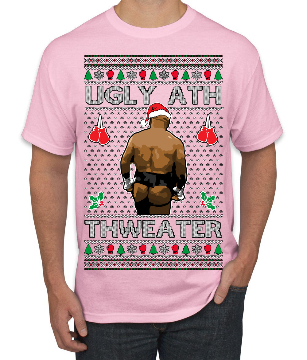 Ugly Ath Sweater Merry Chrithmith, Butt Viral Ugly Ass Boxing Fight Meme Ugly Christmas Sweater Men's T-Shirt