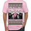 I'll Be Home for Christmas Pink Suit | Funny Santa Clause President Donald Trump Ugly Christmas Sweater Men's T-Shirt