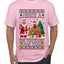 Here's A Big Package For You Black Santa Christmas Sweater, Ugly Christmas Sweater Men's T-Shirt