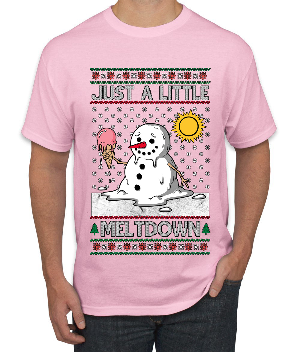 Just A Little Meltdown, Ugly Christmas Sweater Men's T-Shirt