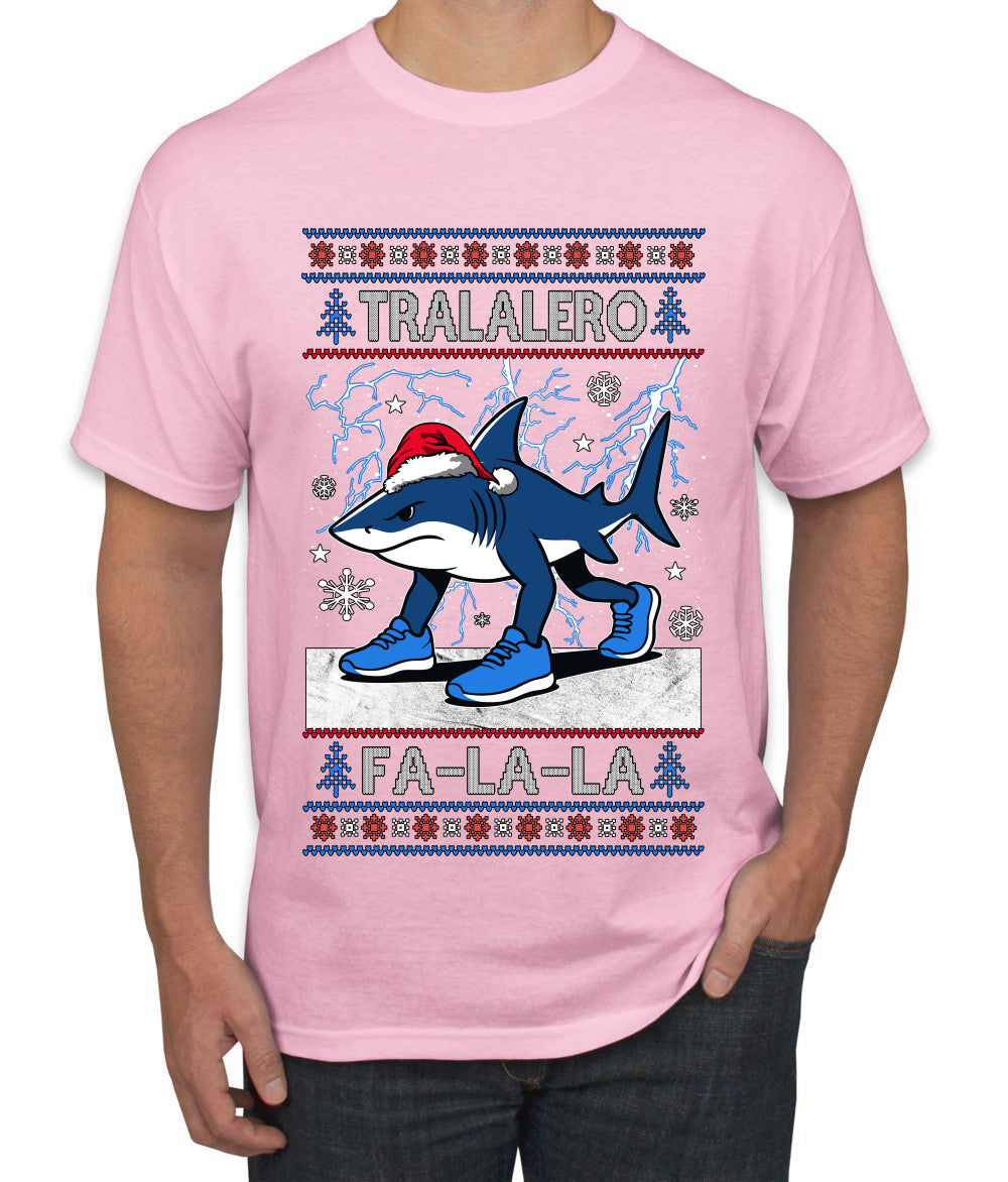 Tralalero Fa La La Brainrot, Ugly Christmas Sweater Men's T-Shirt