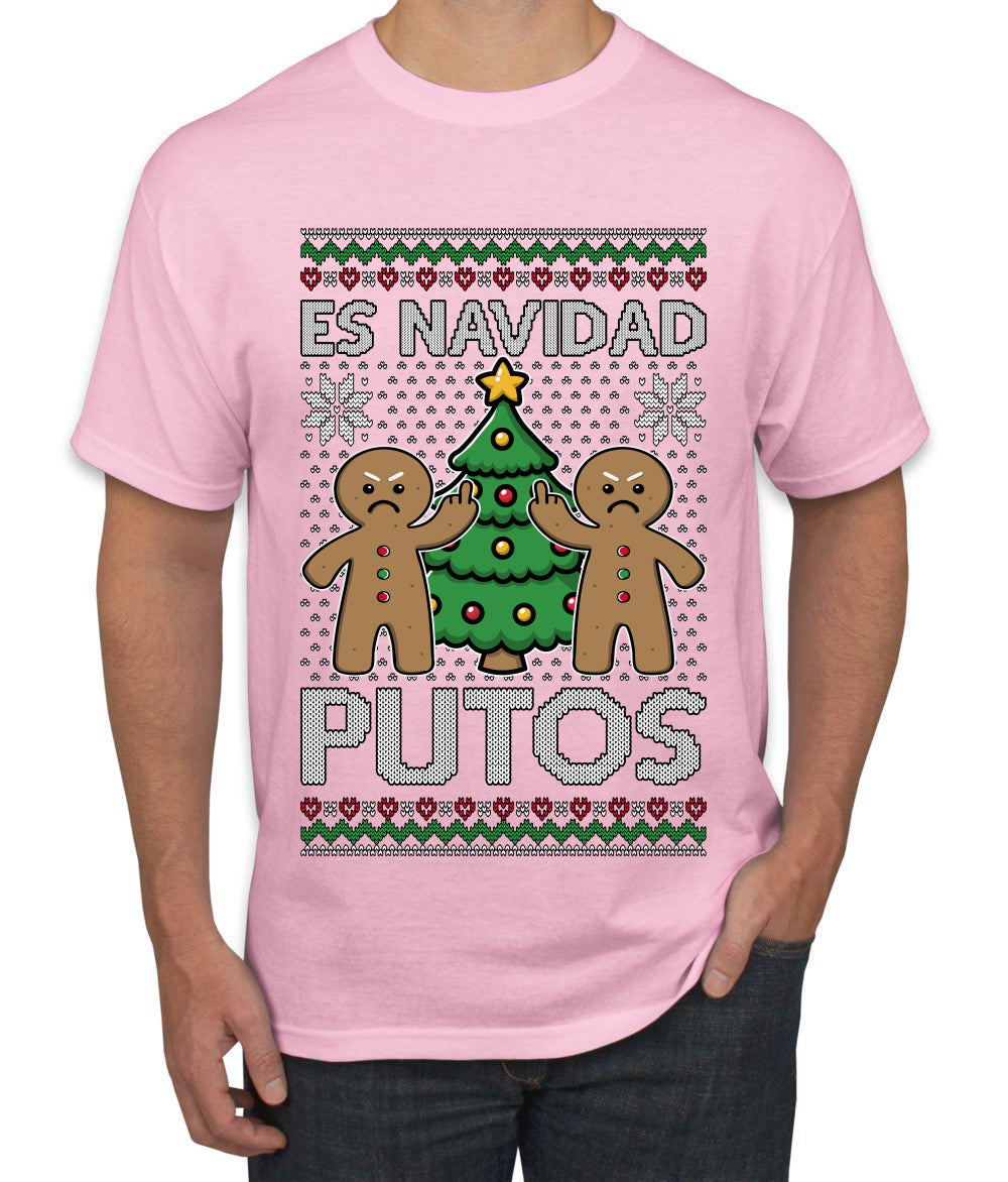 Es Navidad Putos, Ugly Christmas Sweater Unisex Men's T-Shirt