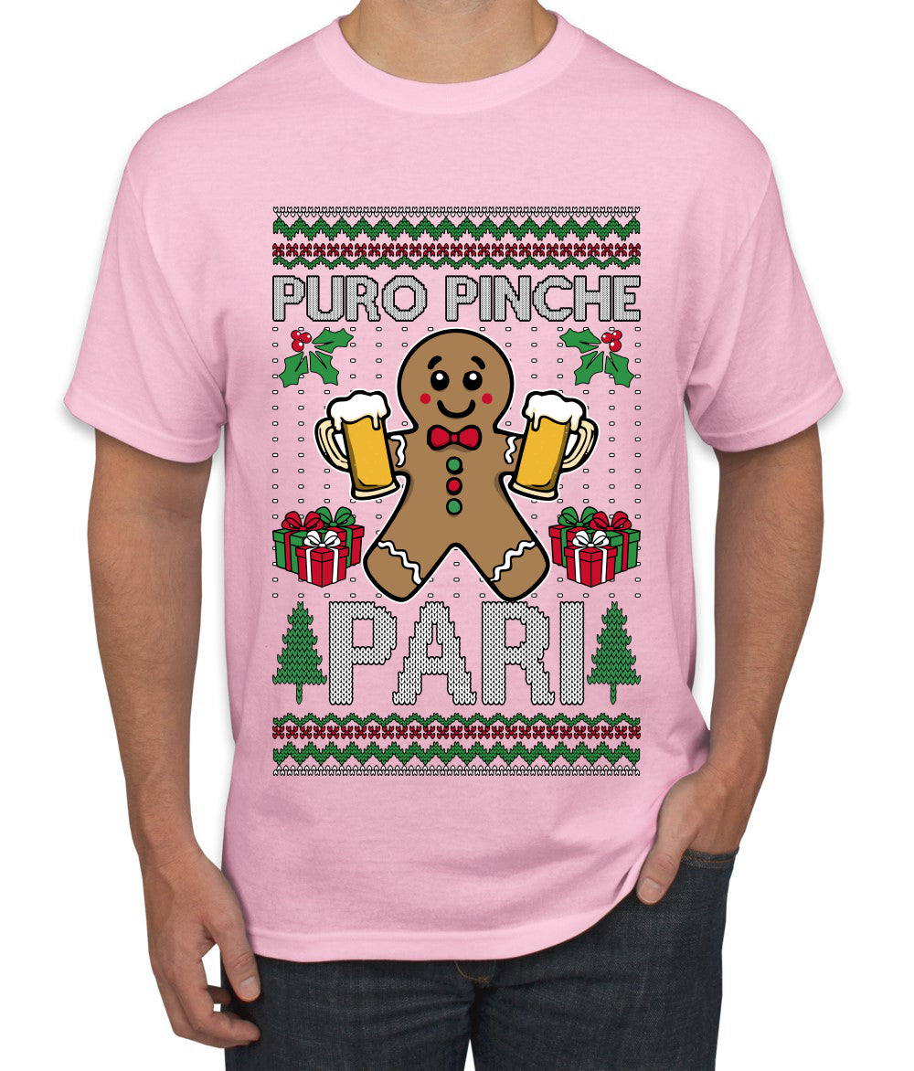 Puro Pinche Pari, Ugly Christmas Sweater Unisex Men's T-Shirt