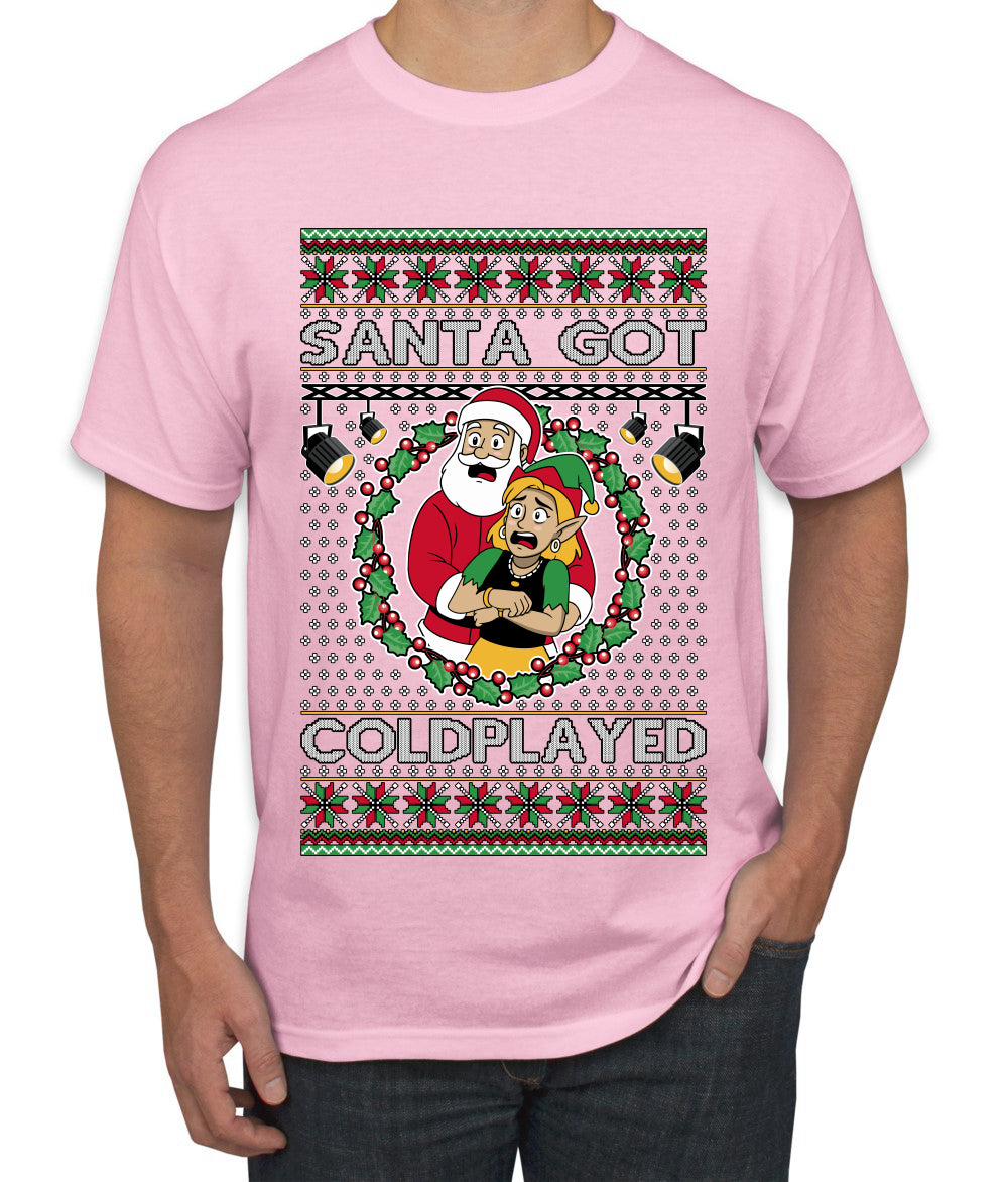 Santa Got Coldplayed, Ugly Christmas Sweater Unisex Men's T-Shirt