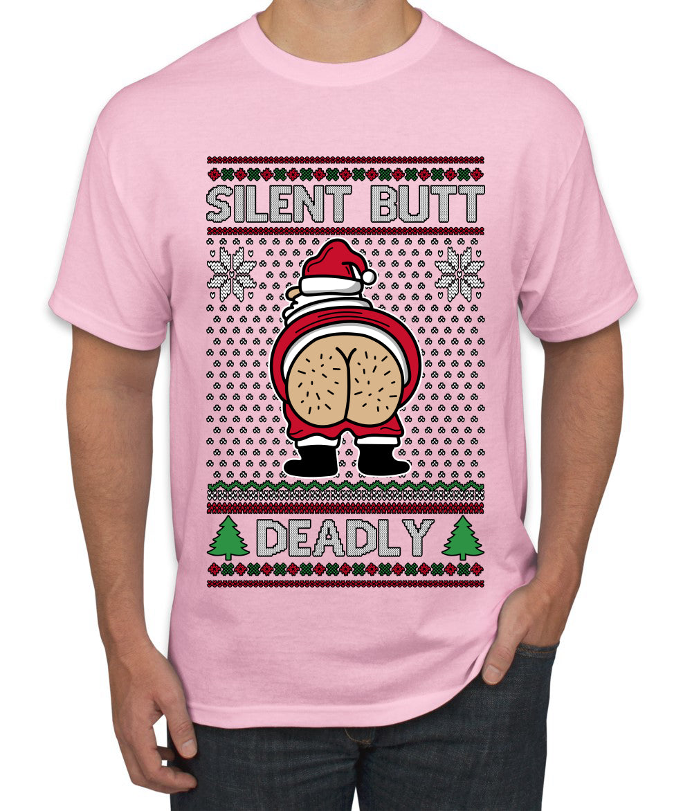 Silent Butt Deadly Farting Santa, Ugly Christmas Sweater Unisex Men's T-Shirt