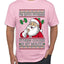 I'm Into Fitness Cookie In My Mouth Santa, Ugly Christmas Sweater Unisex Men's T-Shirt