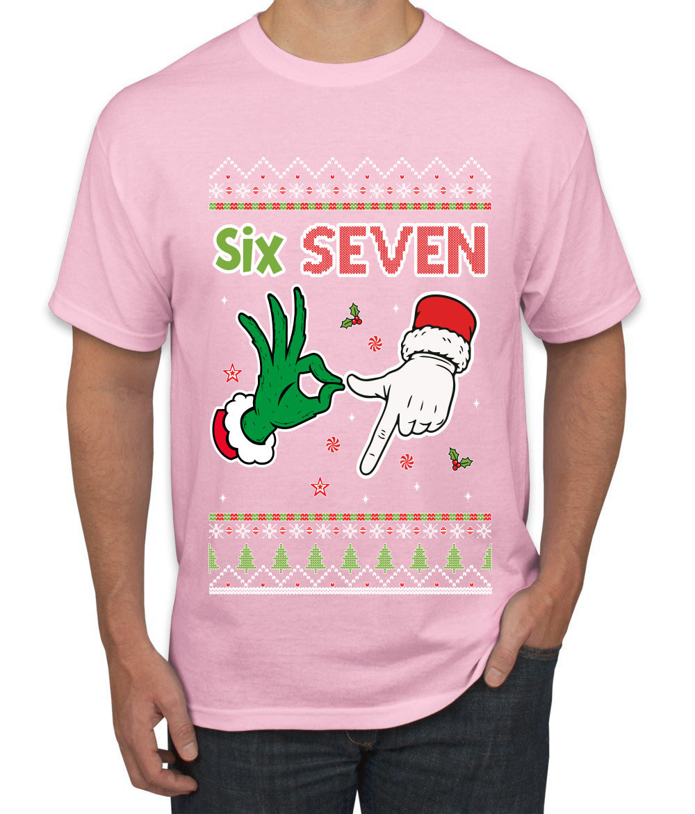 6 7 Christmas Hands, Ugly Christmas Sweater Unisex Men's T-Shirt