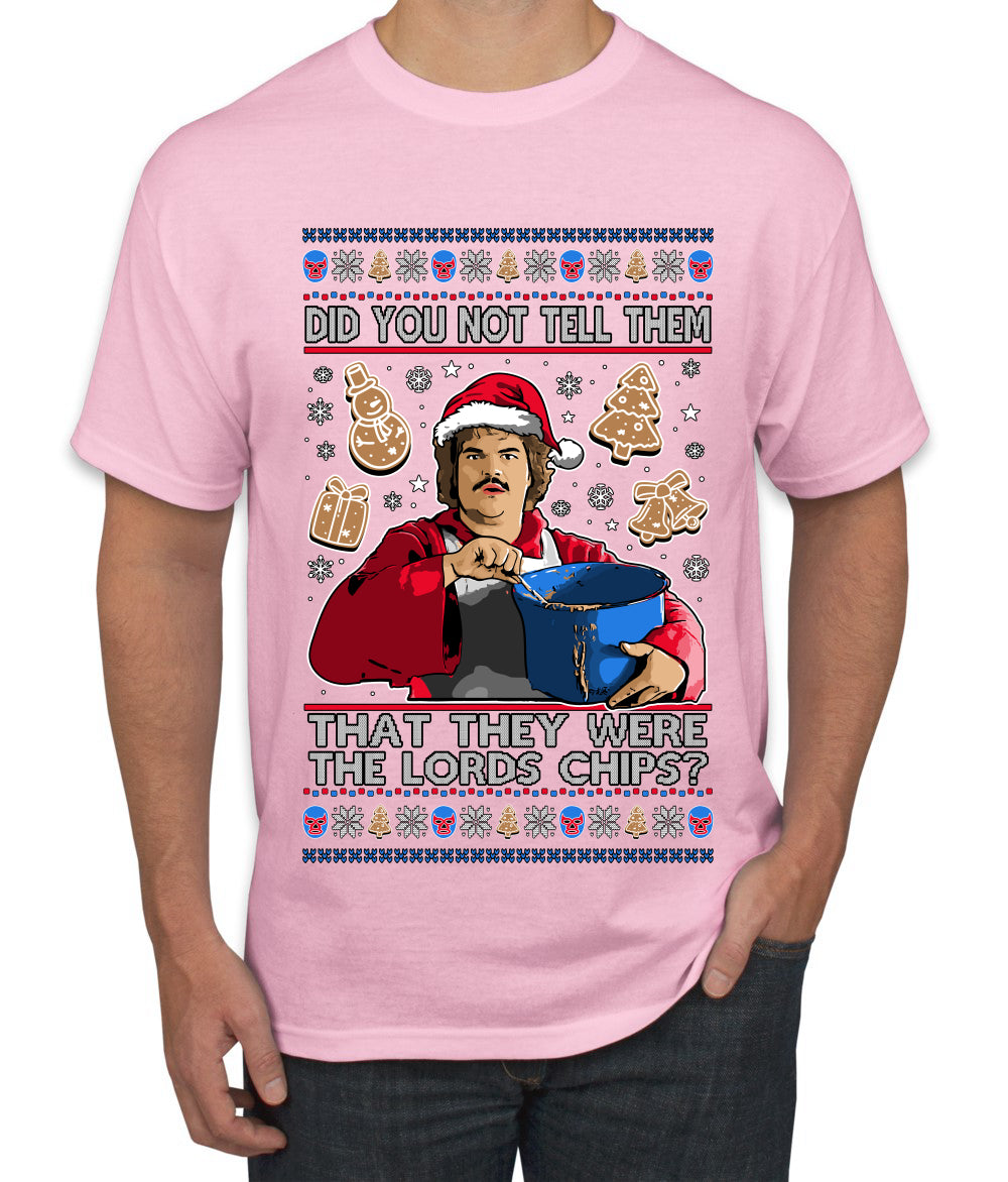 Did You Not Tell Them They Were The Lords Chips, Luchadores Christmas Cookies Design, Ugly Christmas Sweater Unisex Men's T-Shirt