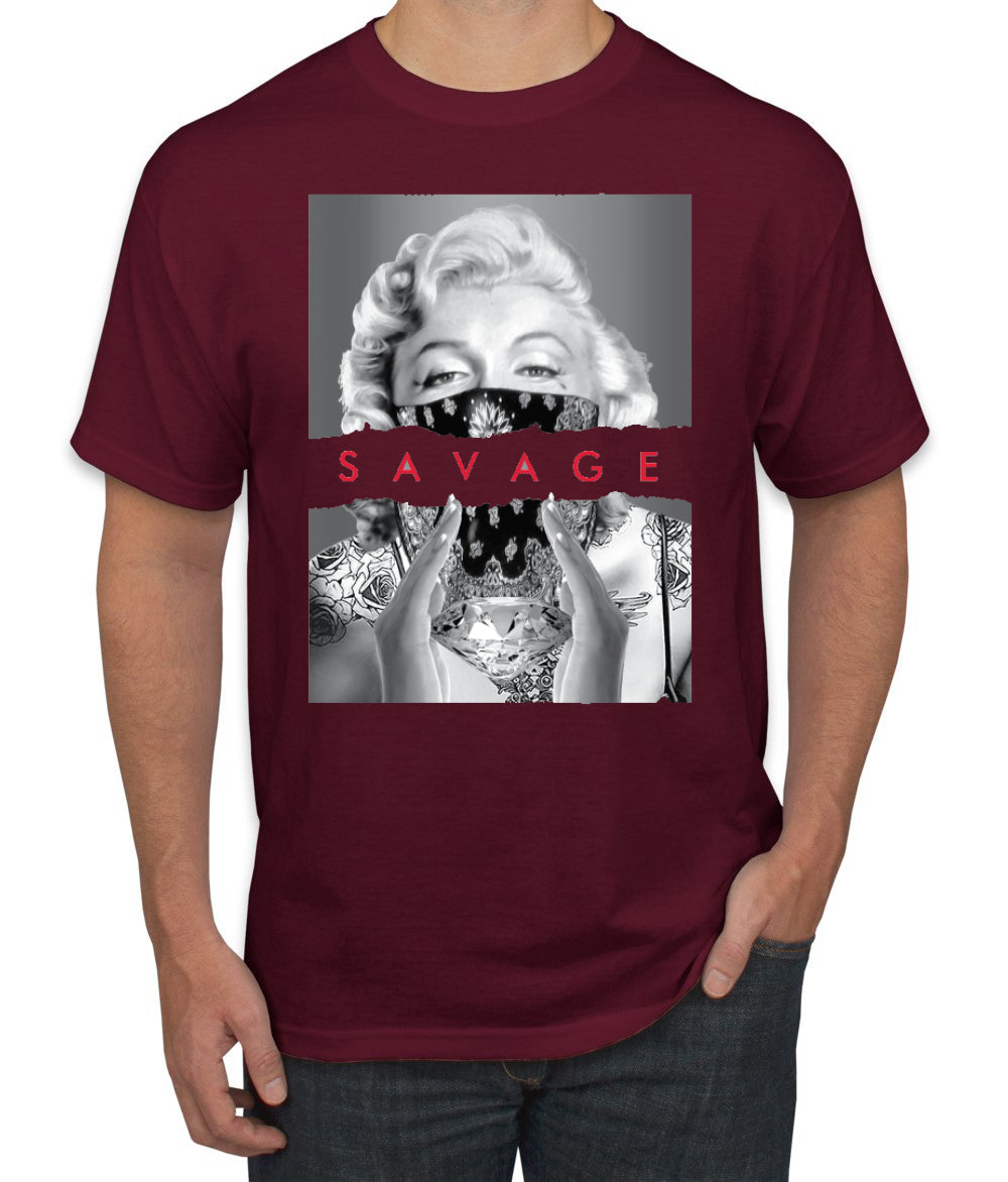 Marilyn Savage Bandana Famous People Pop Culture Men's T-Shirt