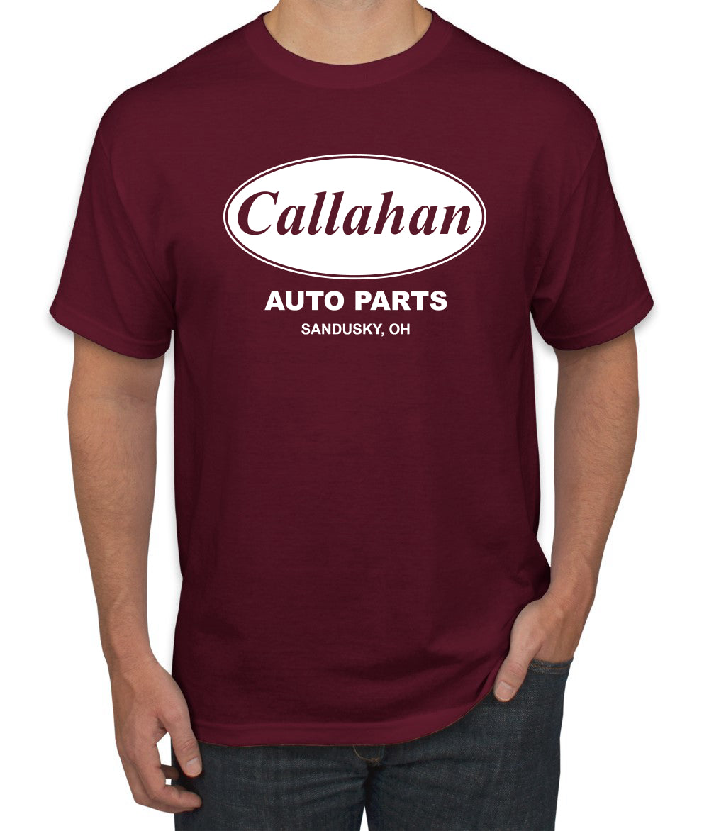 Callahan Auto Parts Sandusky Ohio Retro 90s Funny Tommy Boy Humor Men's T-Shirt