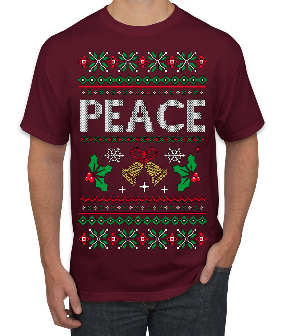 Peace Ugly Christmas Sweater Men's T-Shirt