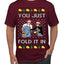 You Just Fold It In Funny Enchilada Moira David TV Sitcom Ugly Christmas Sweater Men's T-Shirt
