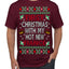 First Christmas With My Hot New Fiance Classic Newlywed Ugly Christmas Sweater Men's T-Shirt