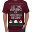 Let the Airing of Grievances Begin Funny TV Sitcom Festivus Ugly Christmas Sweater Men's T-Shirt