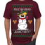 Feliz Navidad Juana Party Funny Spanish Drinking Cerveza Ugly Christmas Sweater Men's T-Shirt