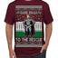 Dark MAGA to the Rescue Elon Superhero Doge Crypto Ugly Christmas Sweater Men's T-Shirt