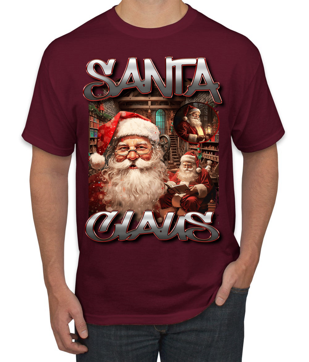 Santa Claus Bootleg Rap Music Style Ugly Christmas Sweater Men's T-Shirt
